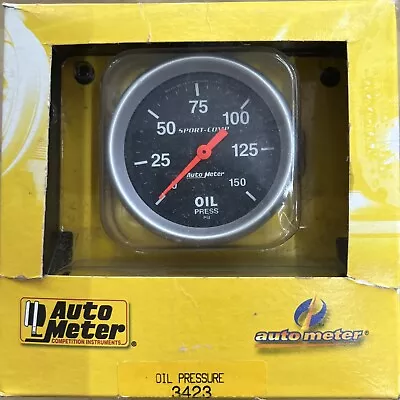 AutoMeter 3423 Sport-Comp Mechanical Oil Pressure Gauge • $70