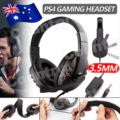 Gaming Headset Headphone With Microphone Volume Wired For PS4 PS5 XBOX SWITCH • $14.95