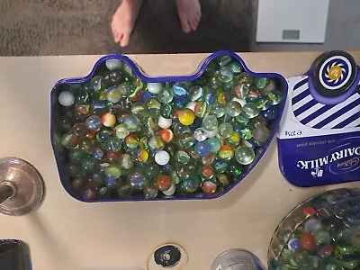 1.5kg Of Old And New Marbles In A Cadbury Dairy Milk Tin • $10