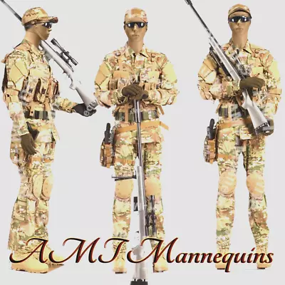 Full Body Male Plastic Skin Tone Mannequin W. Poseable Arms + Metal Stand #8-M • $189.90