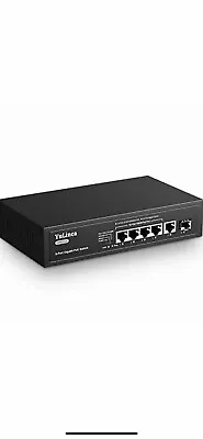 6 Port Gigabit Poe Switch 4 Gigabit Poe 1 Gigaibt Uplink 1 Sfp Ieee802.3af/at Su • $39.95