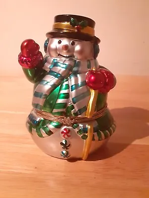 Mr. Christmas Animated Music Hinged Box Vintage Snowman Wind Up Deck The Halls • £30