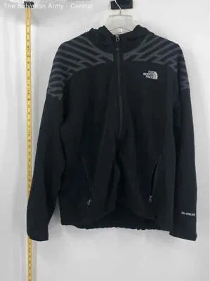 The North Face Mens Black Long Sleeve TKA Stretch Fleece Full-Zip Hoodie Size L • $9.51