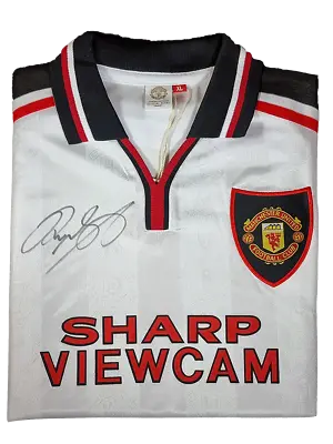 £125 • Buy Ryan Giggs Iconic '99 Manchester United Signed Shirt (White Away) RRP £299
