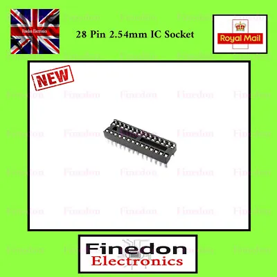 DIL DIP IC Sockets Adaptor Solder Type 8 14 16 18 20 24 28 32 40 Pin Narrow Wide • £2.68