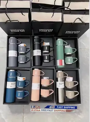 Thermo Coffee Travel Mug Stainless Steel Vacuum Flask Double Layer Gift Set500ml • $14.99