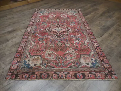 Farmhosue Area Handmade RugTurkish Vintage RugGeometric Antique Rug 4x6.4 Ft • $0.99