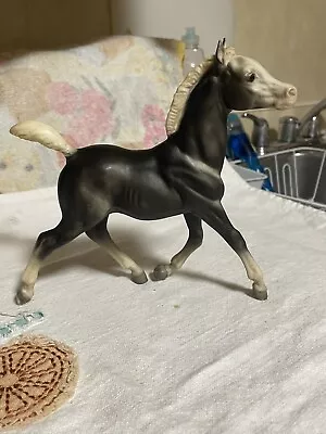 Breyer Traditional Running Foal Dark Smoke Charcoal Grey From Estate • $32