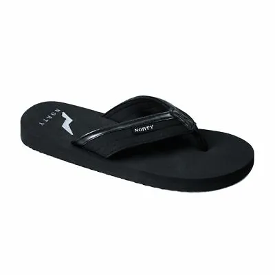 Norty Men's Black Flip Flops Size 8 To 13 • $12.95