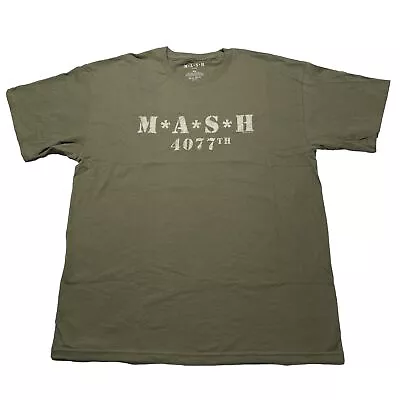 MASH TV Show T-Shirt Mens XL Vintage Army Military Sitcom Hipster Y2K Green Logo • $16.99