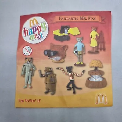 2009 McDonalds Fantastic Mr Fox Happy Meal Toy Collection - Paper Insert Poster • £3.99