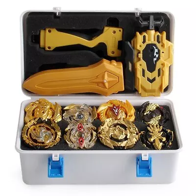 12Pcs Gyro Beyblade Burst Set Bayblade Toy W/ Grip Launcher+Portable Storage Box • $40.99