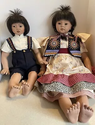 1989 Suzi 30  And 23  Puyi Native American Doll Rotraut Schrott GADCO • $500