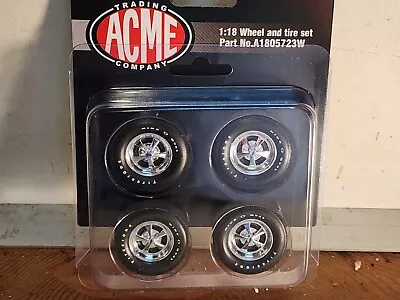 1:18 Acme Cragar Wide O Oval Street Wheel & Tire Set - A1805723w - Amazing Price • $23.75