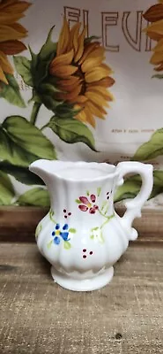 Vintage Ucagco Ceramic Mini Pitcher Flowers Japan 4  • $10