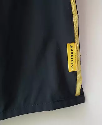 Nike FitDry Livestrong Athletic Running Shorts Black Yellow Size Large  • $20.99