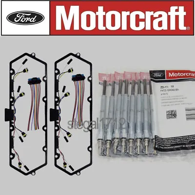 Powerstroke Diesel Valve Cover Gaskets Harness & 8 Glow Plug For 98-03 Ford 7.3L • $155.99
