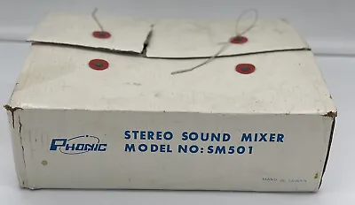 VINTAGE PHONIC STEREO MIXER MODEL SM501-Used And Untested • $39.85