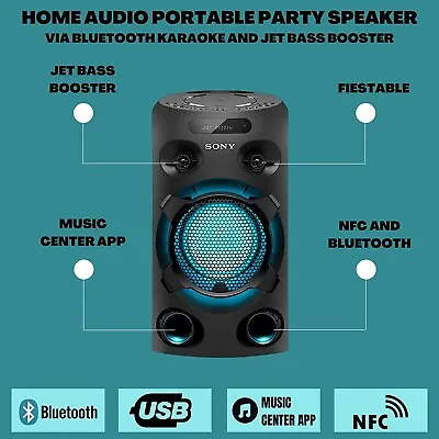 SONY MHC-V02 Portable Bluetooth Speaker - JET BASS BOOSTER • $101.99