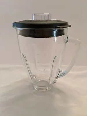 $18.50 • Buy Oster Blender 6 Cup Glass Jar Replacement.  Lid, Black And Clear