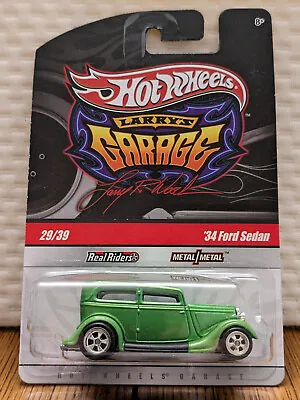 Hot Wheels Garage Larry's Garage -34 Ford Sedan -Green -Signed Chase - #29/39 • $11.99
