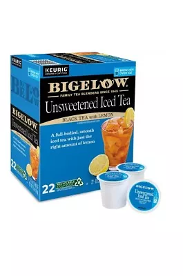 Unsweetened Iced Black Tea With Lemon K Cups Pods 22ct • $17.99