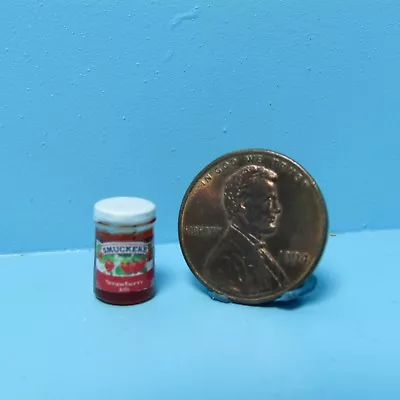 Dollhouse Miniature Replica Jar Of Smuckers Strawberry Jelly Preserves G153 • $3.14