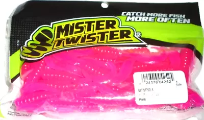 Mister Twister 3  Meeny Tail Grubs (Pink-50 Pack) • $5