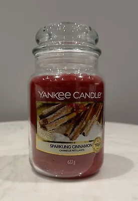 Yankee Candle Scented Candle Sparkling Cinnamon Large Jar Candle 623G New • £24.49