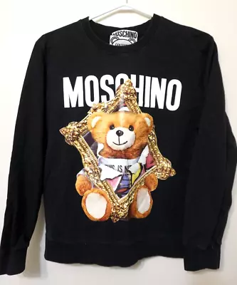 Moschino Couture Teddy Bear Sweatshirt Black Womens Size Large • $67.95