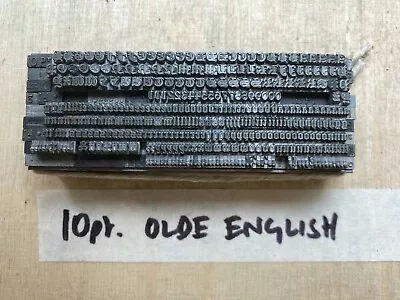 £7 • Buy 10pt Olde English Letterpress Type Metal #50