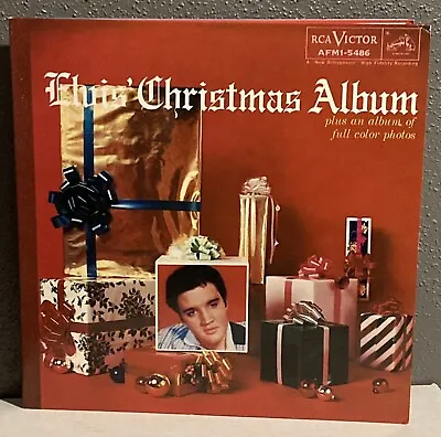 Elvis Presley Christmas Album Mono RCA AFM1-5486 LP Green Vinyl 1985 • $19.99