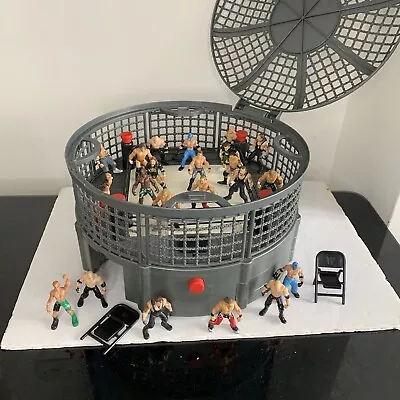 £22.50 • Buy Jakks 2008 WWE Micro Mimi Wrestling Elimination Chamber Cage Ring & 22 Figures