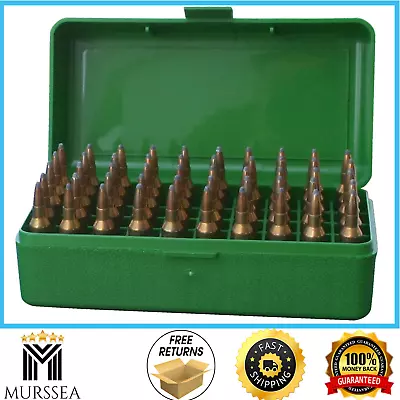 MTM 50 Round Flip-Top Rifle Ammo Box WSM  Snap-lock Latch  45-70 Color Green • $8.45