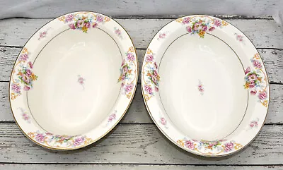 Vintage Pair WARKWICK CHINA Oval Dishes Serving Bowls USA 10.5 X 8  Set Of 2 • $24