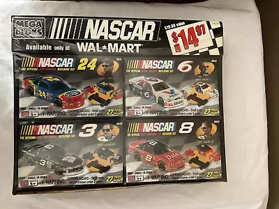 VINTAGE MEGA BLOKS NASCAR WAL-MART 4 Pack- Earnhardt-Dale Jr-Gordon-Burton NEW • $22