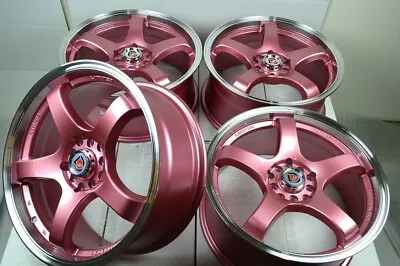 Set Of 4 New DDR Fuzion 17x7.5 5x100/114.3 38mm Offset Pink 17  Wheels Rims • $659