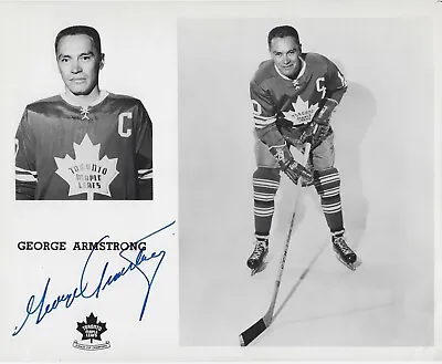 George Armstrong Autographed Signed 8x10 RARE Maple Leafs Press Photo NHL  W/COA • $349.99