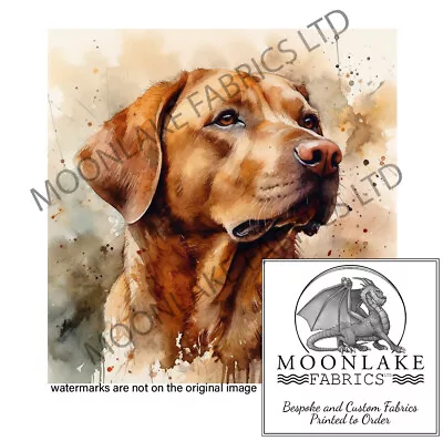 Red Fox Labrador Looking Right 100% Cotton Or 290gsm Thick Soft Polyester Fabric • £6.45