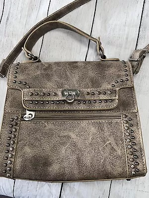 Western Cowgirl P & G Collection Brown Faux Leather Crossbody Handbag • $40