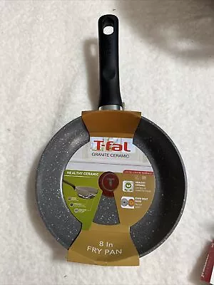 T-Fal Granite Ceramic 8  Fry Pan Skillet With Even Heat Base New • $32.95