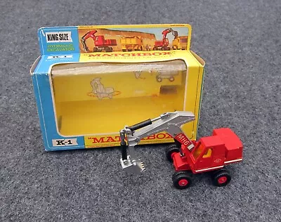 MATCHBOX KING SIZE K-1 HYDRAULIC EXCAVATOR**w/ORIGINAL BOX**NICE** • $39.99