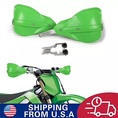 Motorcycle Hand Guards ATV Hand Guards 7/8  1 1/8  For KLR KLX110 DirtBike Green • $29.79