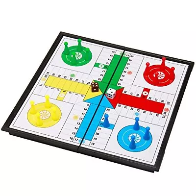 10  Ludo Go Board Folding Travel Magnetic Ludo Set • $16.01