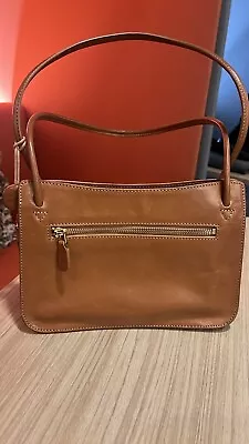 Vtg. MONSAC ORIGINAL Brown Leather Shoulder Bag Double Handle Purse 13 X10 X3.5  • $110