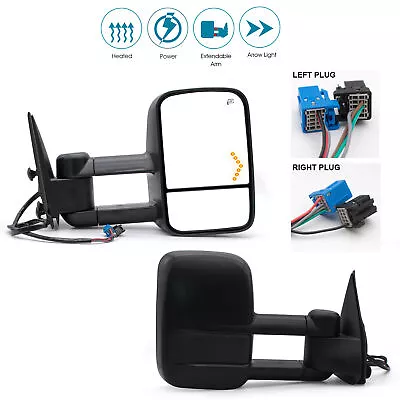 Pair Tow Mirrors Power Signal Fits 2003-2006 GMC Sierra 1500 2500HD 3500 Pickup • $98.23