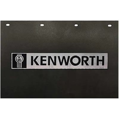 $69.95 • Buy Kenworth Motors Trucks 24  X 15  Black & Silver Poly Semi Truck Mud Flaps-Pair 
