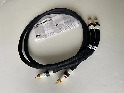 0.75n Monster Cable M Series M1000 Gen2 Stereo Audio Interconnect Cable Pair • $69