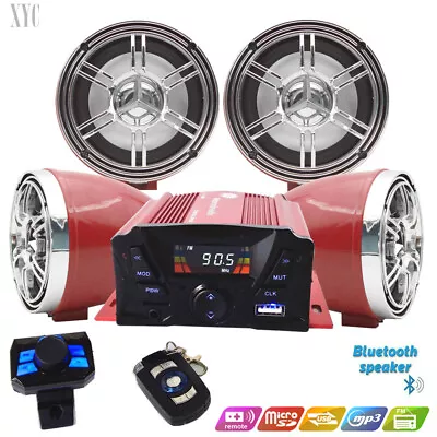 Golf Car Cart MP3/Bluetooth Player Speaker FM Radio AMP Stereo WRemote Control • $141.90