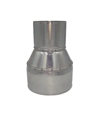 £18.18 • Buy Galvanised Metal Reducer Ducting Pipe Steel Connector Adaptor Chimney Flue Liner